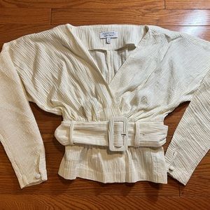 & Other Stories Belted Wrap Top